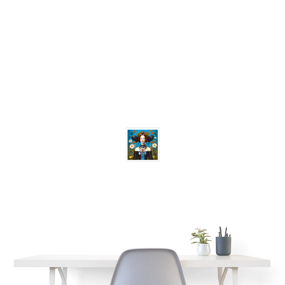 Poster 20x20 cm - vit