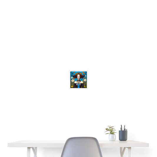 Poster 20x20 cm - vit