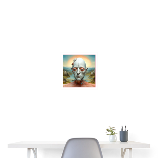 Poster 40x40 cm - vit