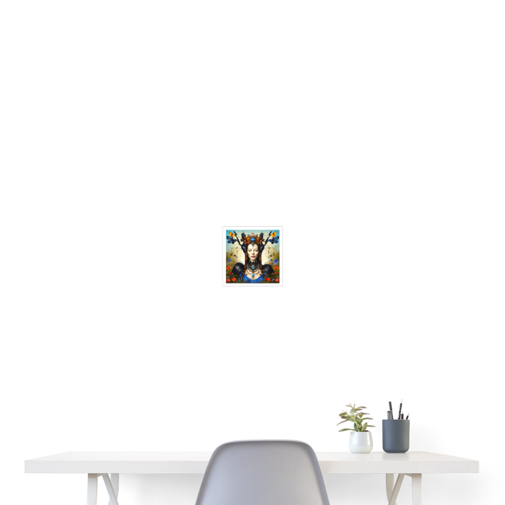 Poster 20x20 cm - vit