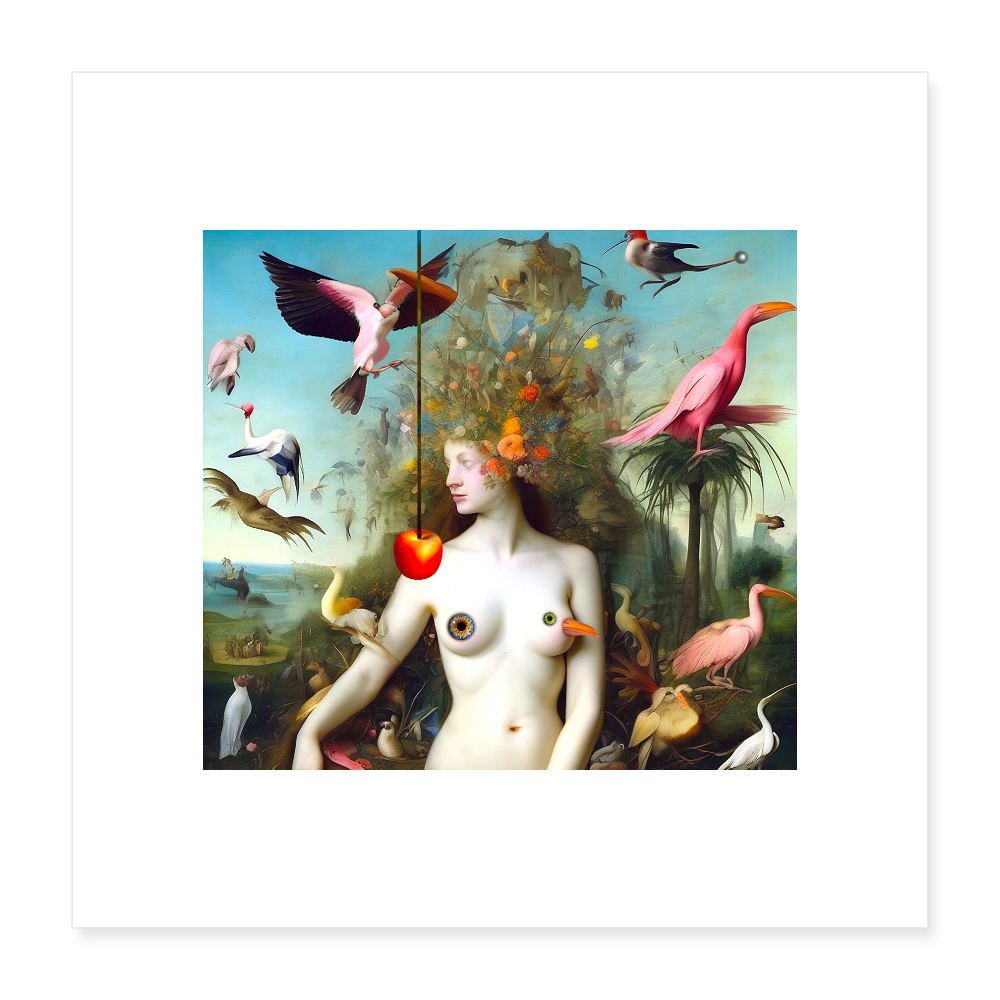 Poster 40x40 cm - vit