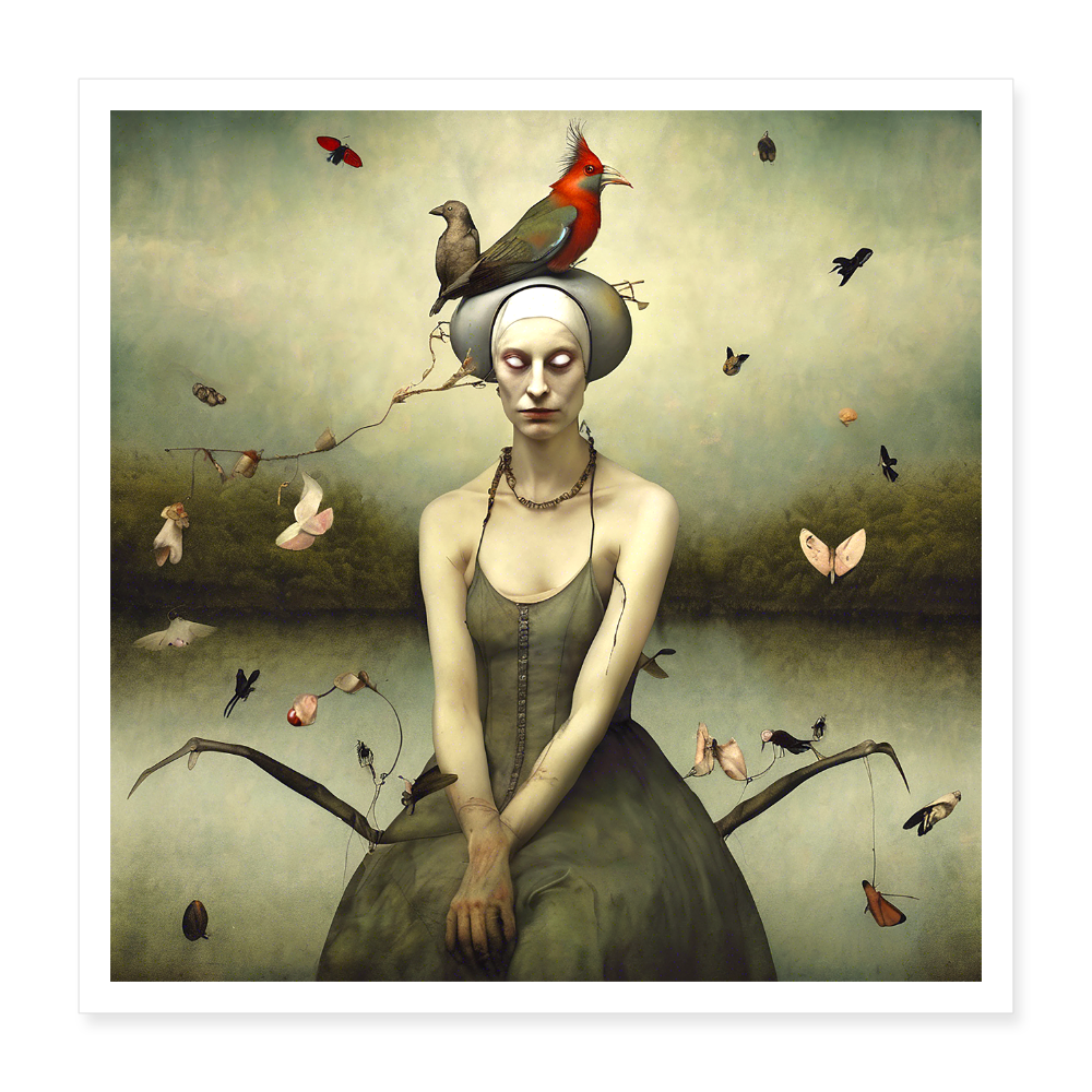 Poster 40x40 cm - vit