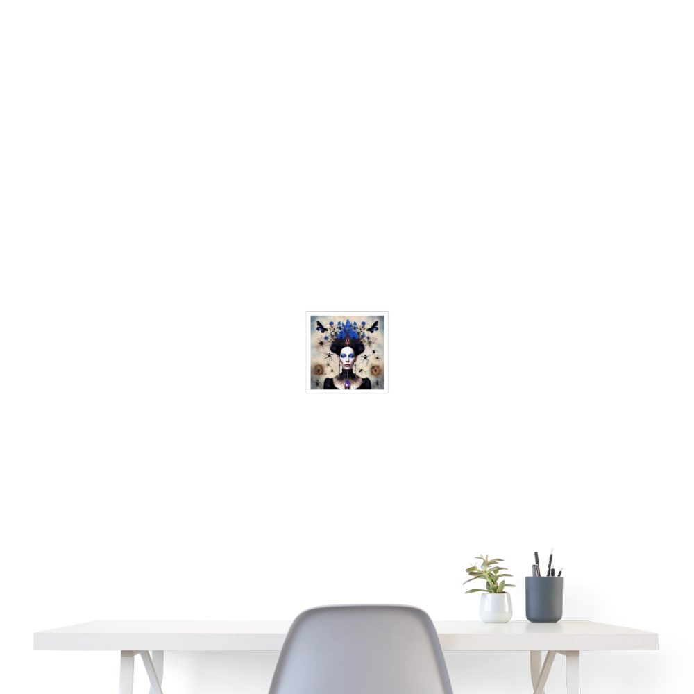 Poster 20x20 cm - vit