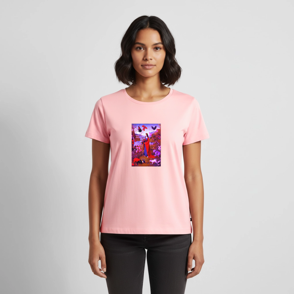 Premium-T-shirt dam - rosa