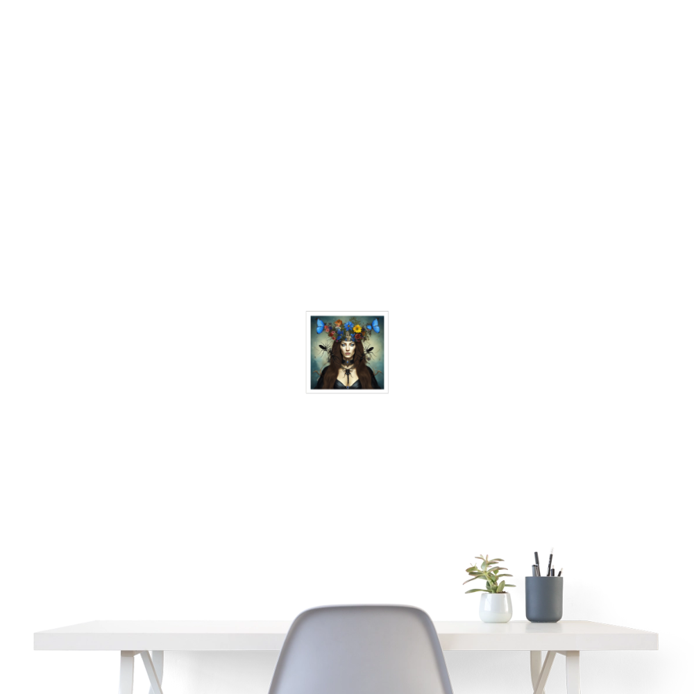 Poster 20x20 cm - vit