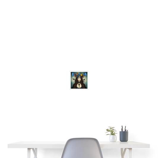 Poster 20x20 cm - vit