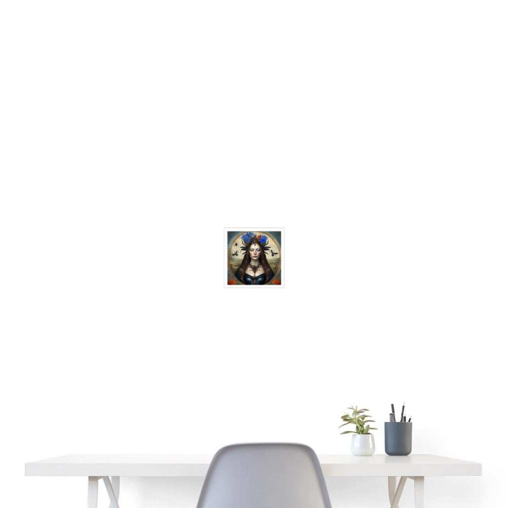 Poster 20x20 cm - vit
