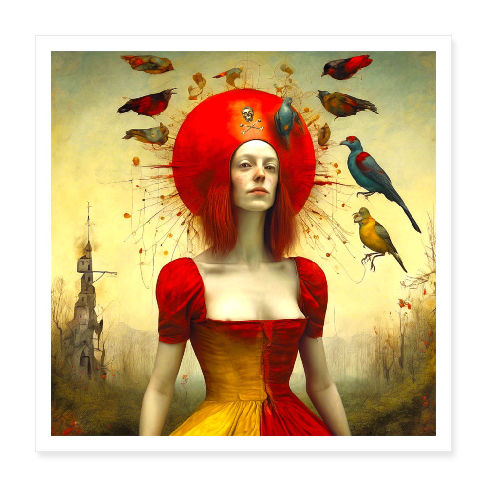 Poster 40x40 cm - vit