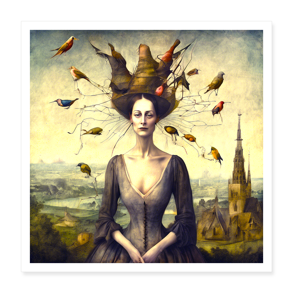 Poster 40x40 cm - vit