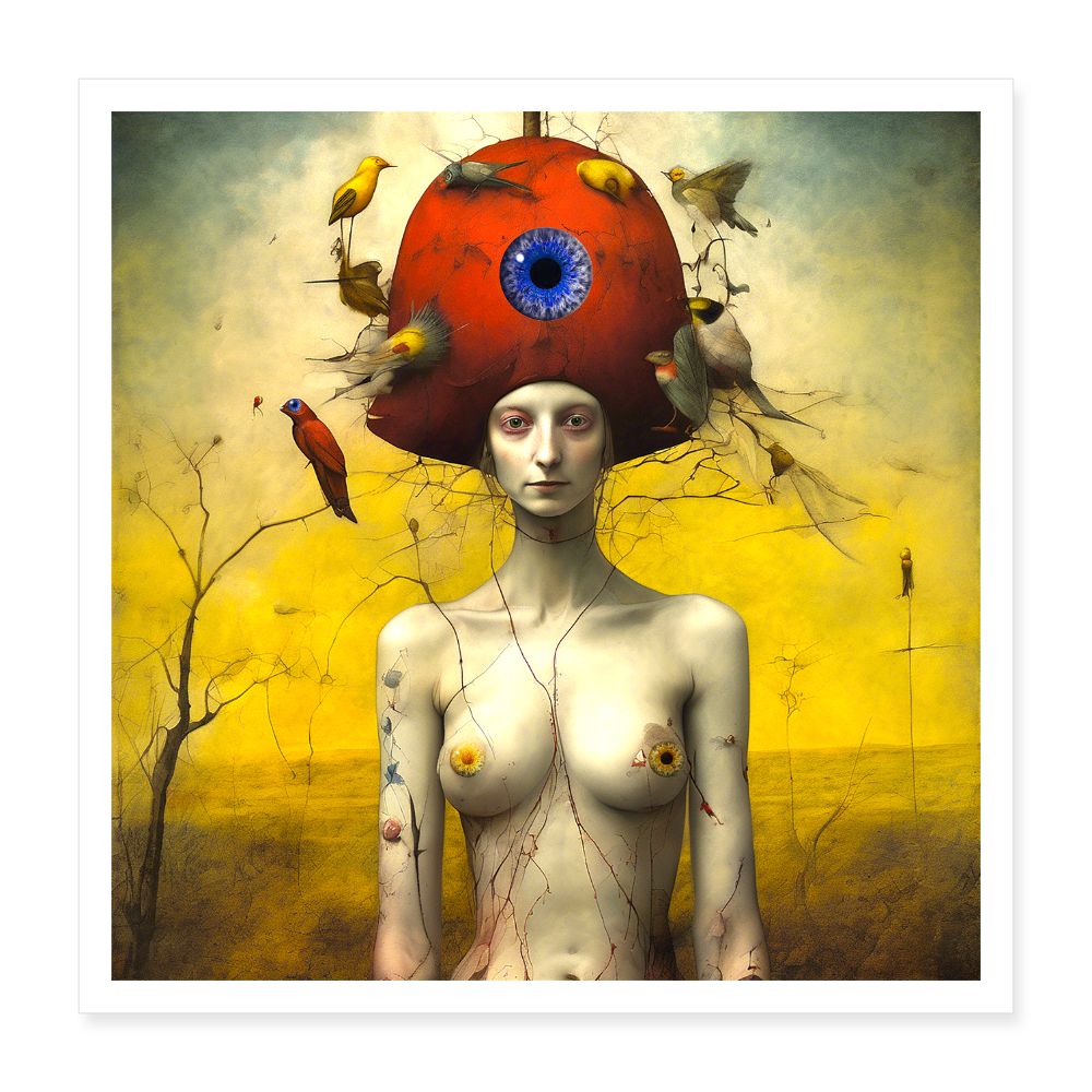 Poster 40x40 cm - vit