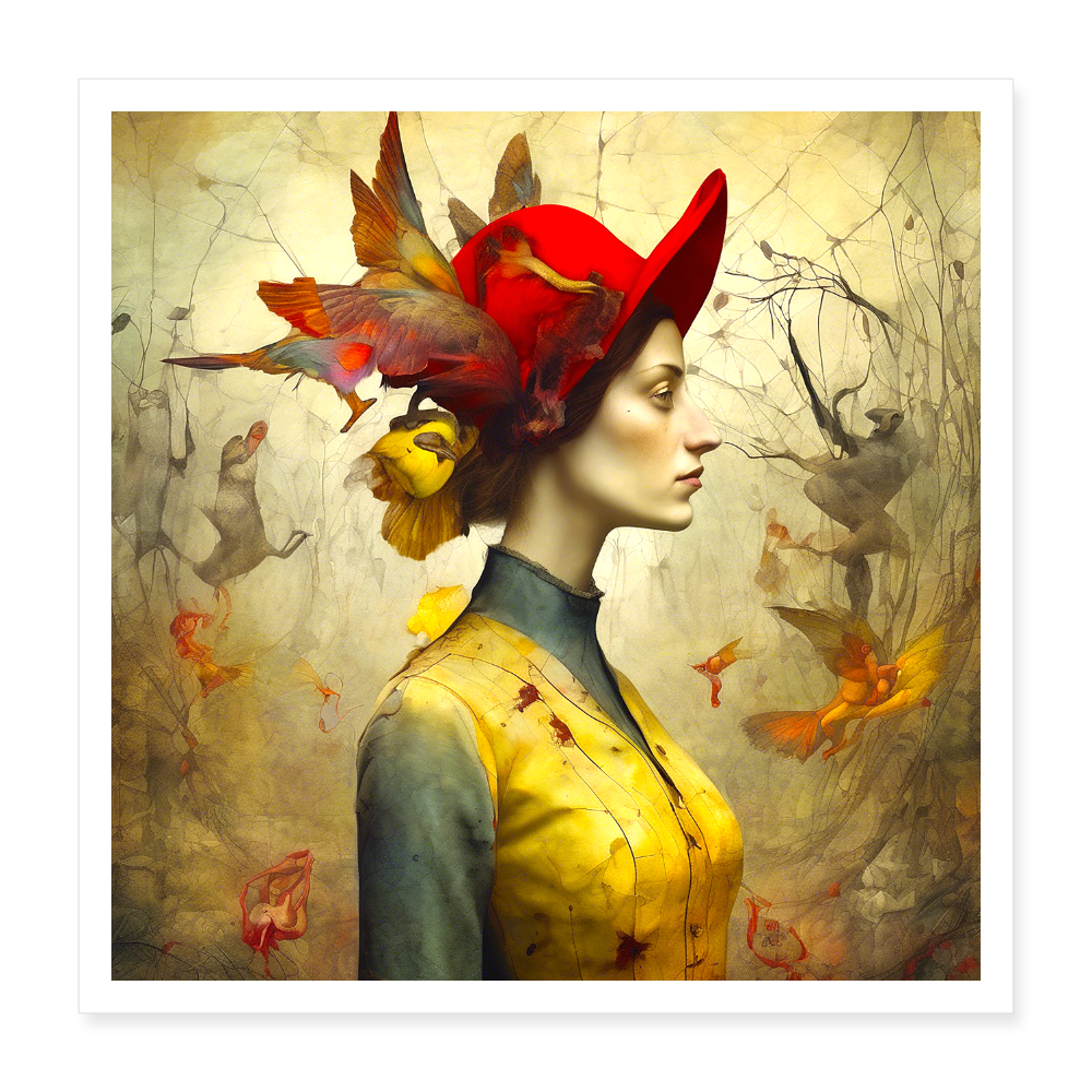 Poster 40x40 cm - vit