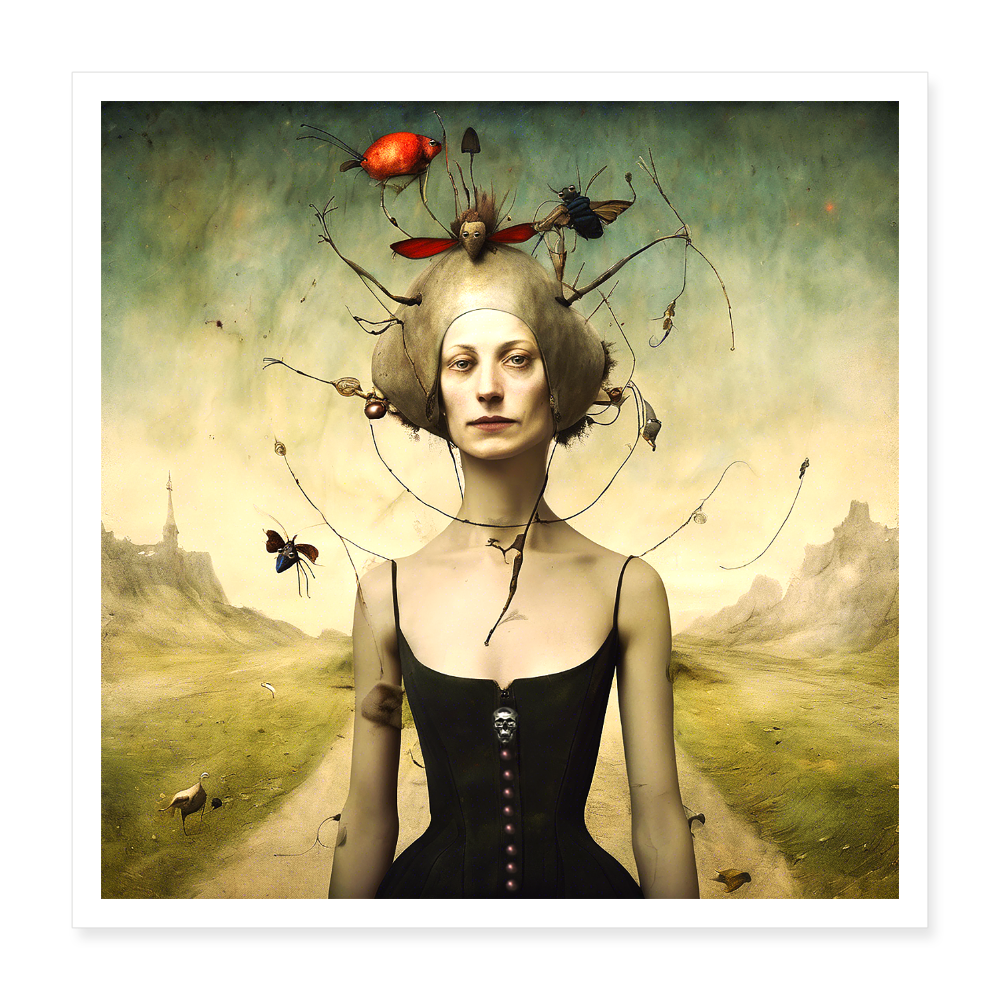 Poster 40x40 cm - vit