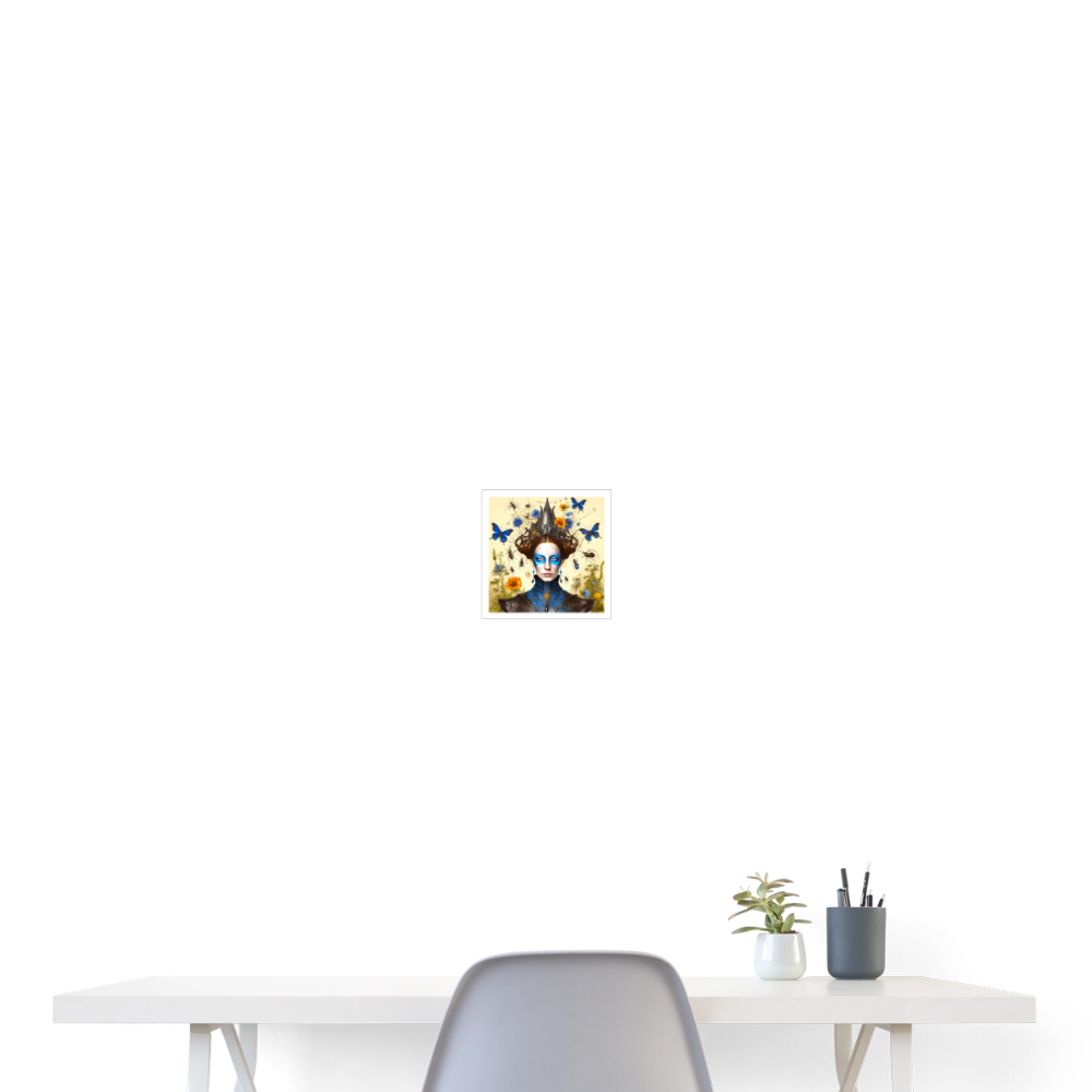 Poster 20x20 cm - vit