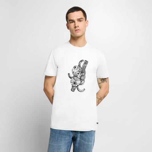 Premium-T-shirt herr - vit