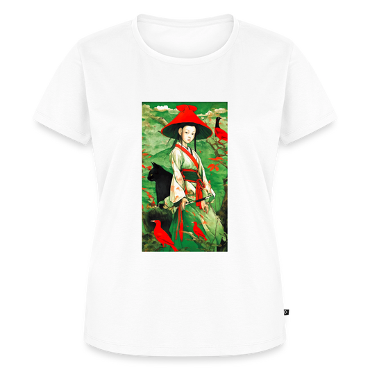 Premium-T-shirt dam - vit