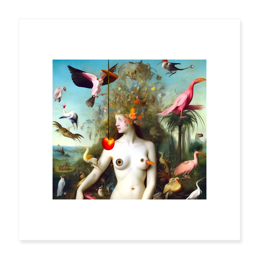 Poster 40x40 cm - vit