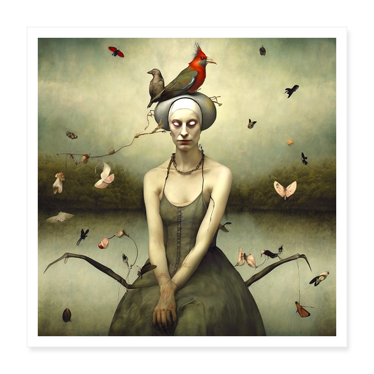 Poster 40x40 cm - vit