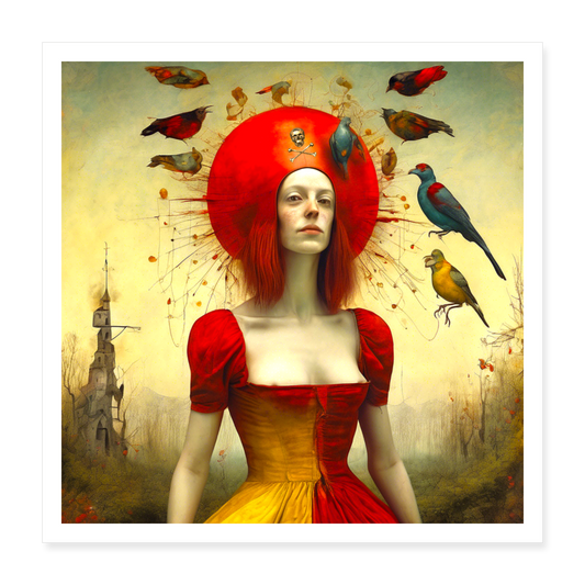 Poster 40x40 cm - vit