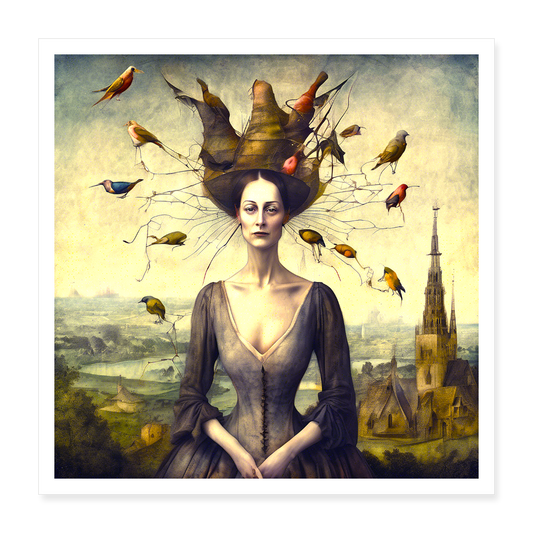 Poster 40x40 cm - vit