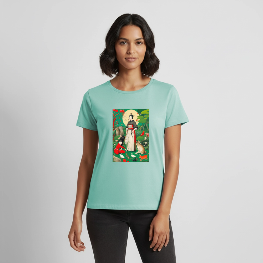 Premium-T-shirt dam - mint 