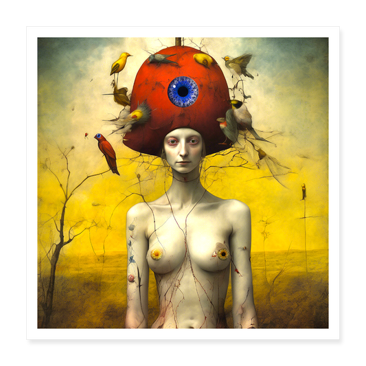 Poster 40x40 cm - vit