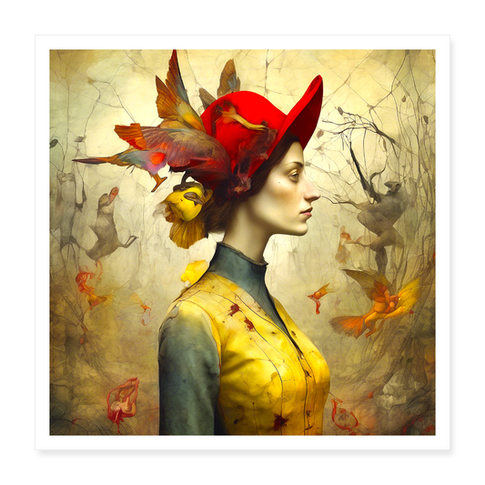Poster 40x40 cm - vit