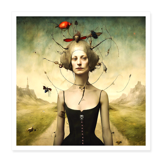 Poster 40x40 cm - vit